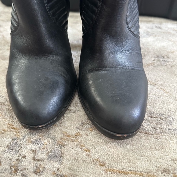 Vince Camuto Black Quilted Ankle Boots - Picture 3 of 7